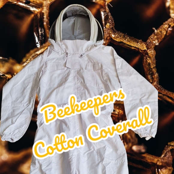 NWT Beekeepers 100% Cotton Coverall With Detachable Folding Veil Size XL - Picture 1 of 16
